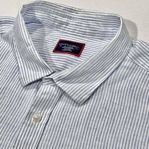 UNTUCKit Men 100% Linen Wrinkle Resistant Button Up Long Sleeve Shirt Size‎ XXL